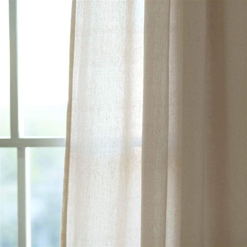 Lush Decor Burlap Knotted Tab-Top Window Curtain Panel Pair, 45"W x 84"L, Dark Linen