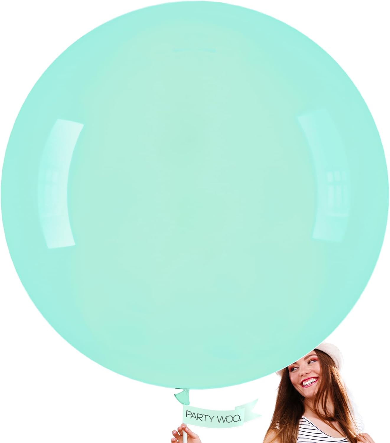 PartyWoo Jumbo Ice Cream Theme Balloons - 36" Latex Set of 4 for Birthday & Wedding Decor