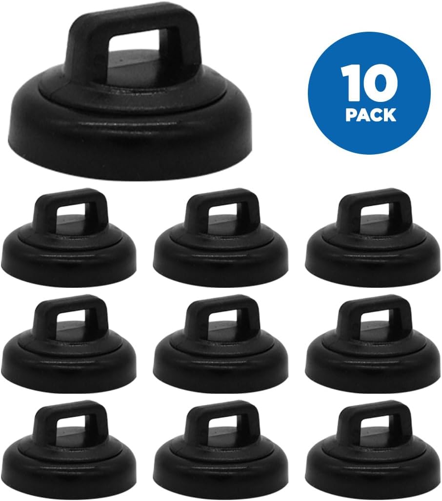 (Pack 10, Mag Daddy Magnetic Cable Tie Mount - Small of Black)