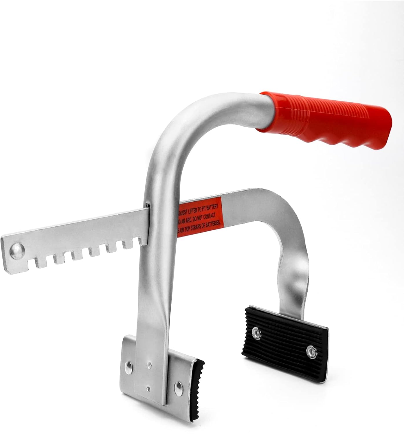 QWORK 5" 7", Battery Carrier, Battery Rack with Pads, Adjustable from to for Lifting and Carrying Batteries