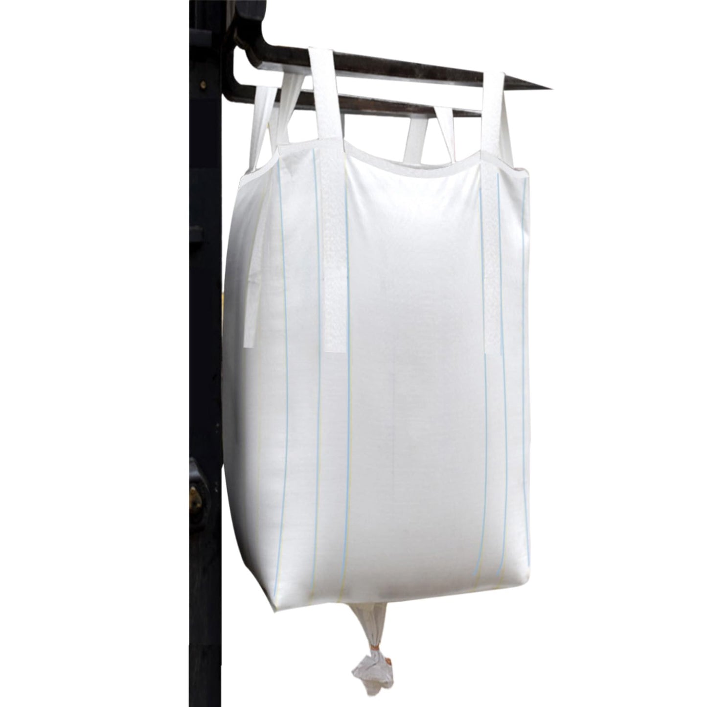 Aolikebao 10-Pack Transparent Polypropylene FIBC Bulk Bags, 35.4"L x 35.4"W x 50"H, 3300lbs/45CF, SWL, Duffle Top, Spout Bottom
