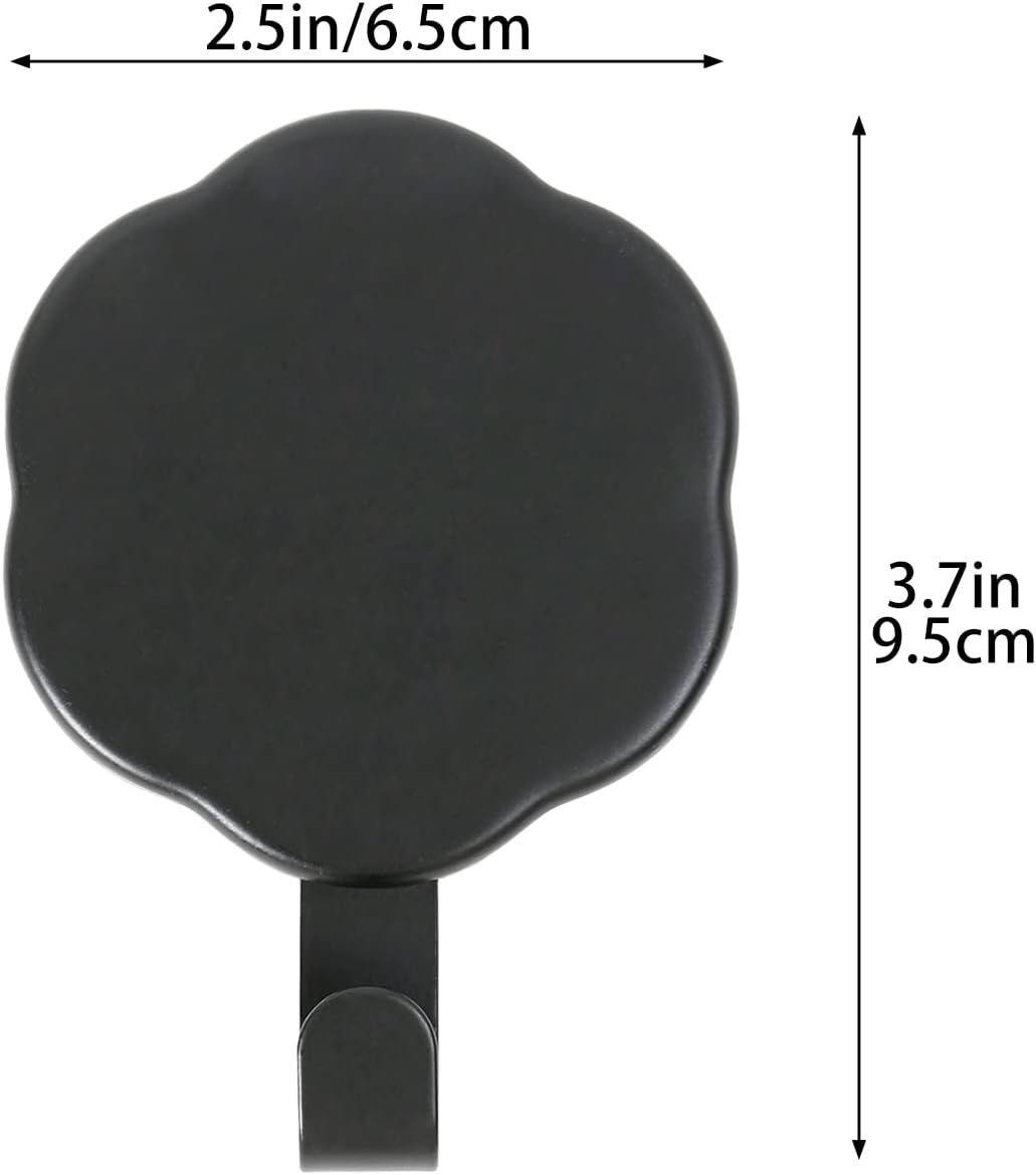 Sattiyrch Magnetic Wreath Hanger - Strong Metal Door Hook Holds Up to 8 lbs | Black, 2-Pack