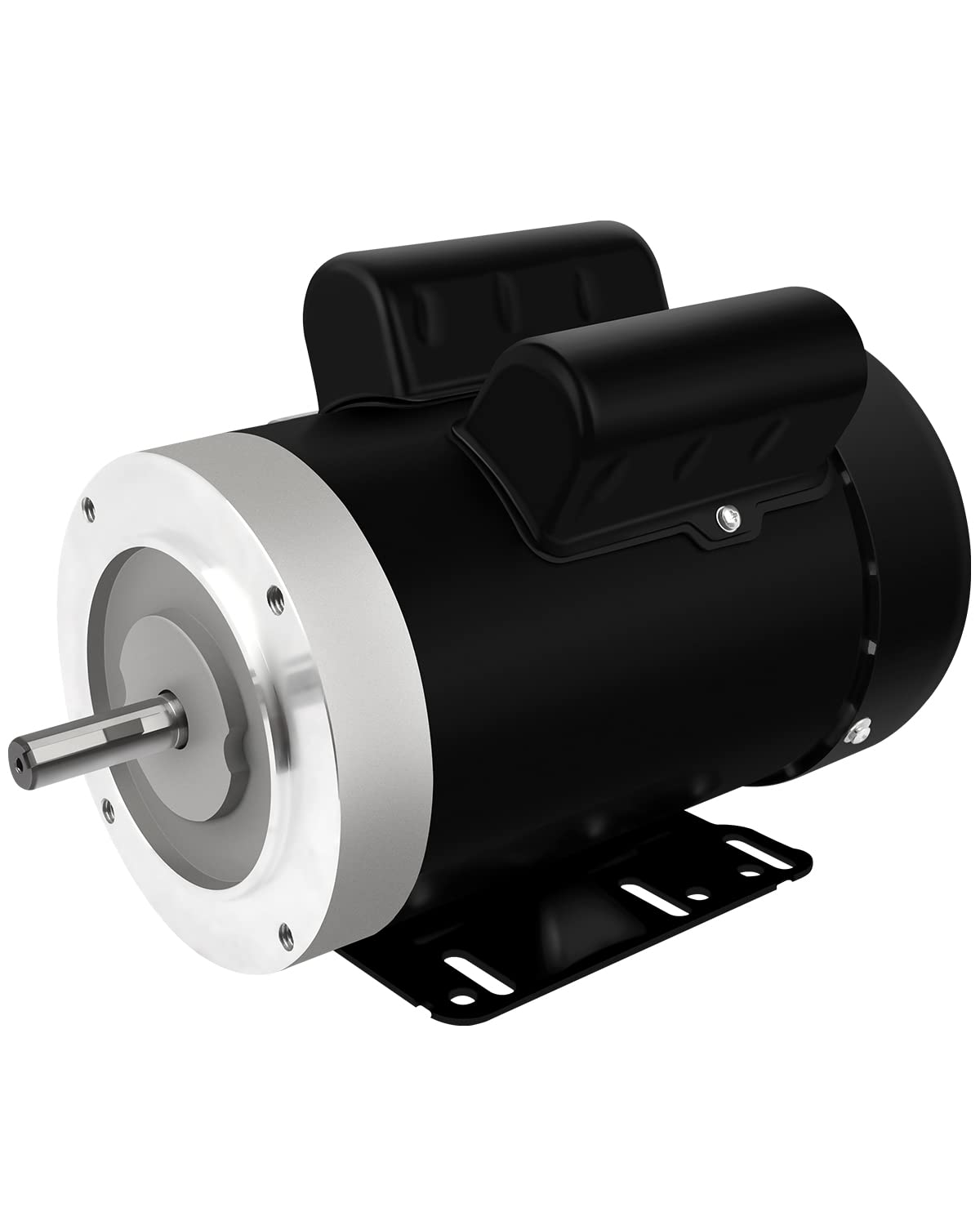 Electric Motor, 1.5HP Air Compressor Motor, Single Phase Motor 1750RPM 56C 115/230V 5/8" Shaft Diameter CW/CCW TEFC IP55 60HZ