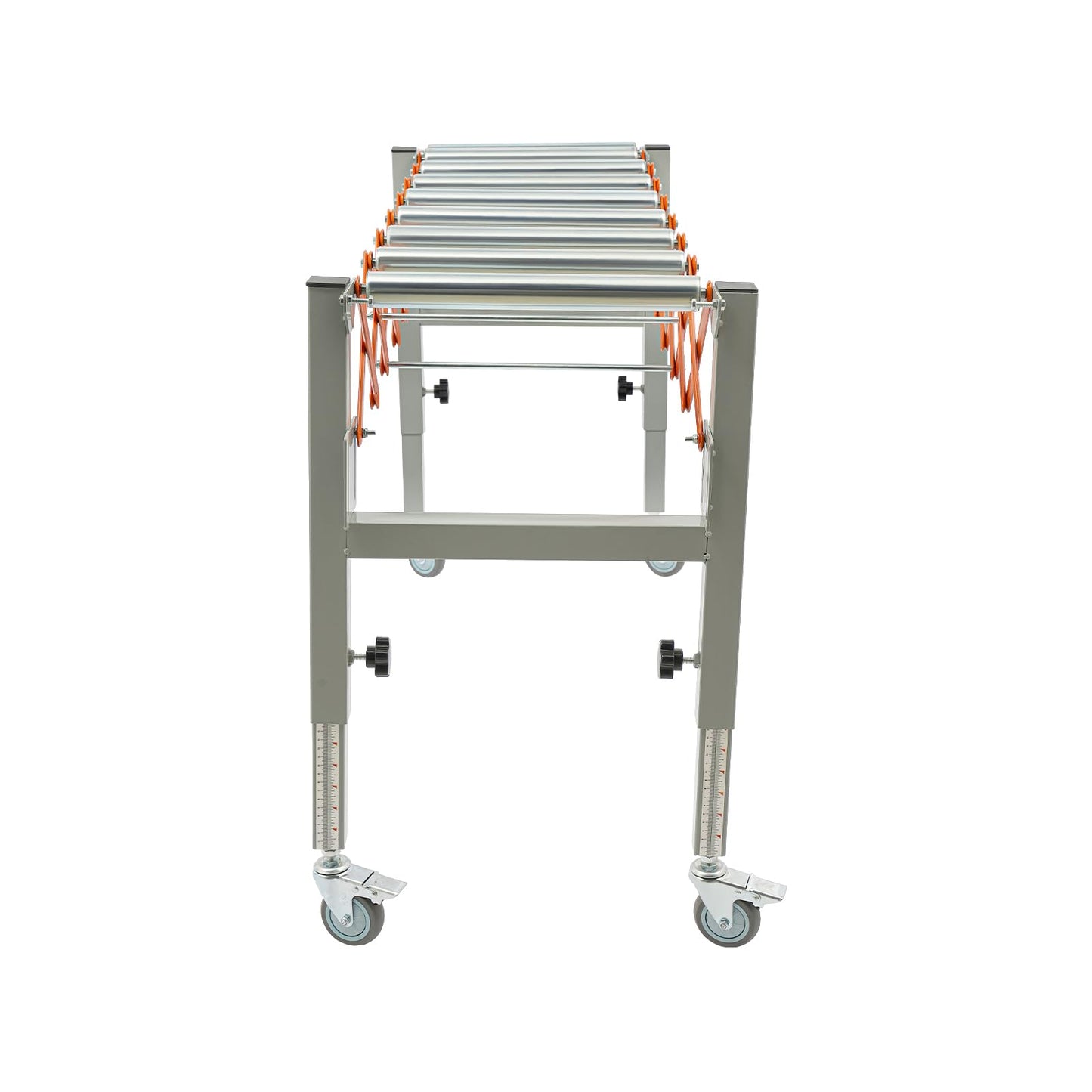 JenyunTech Conveyor Rollers, Adjustable Length & Height Conveyor Table, 110lbs Load Capacity Roller Stand for Automobile Manufacturing, Food Processing, Logistics, Mining
