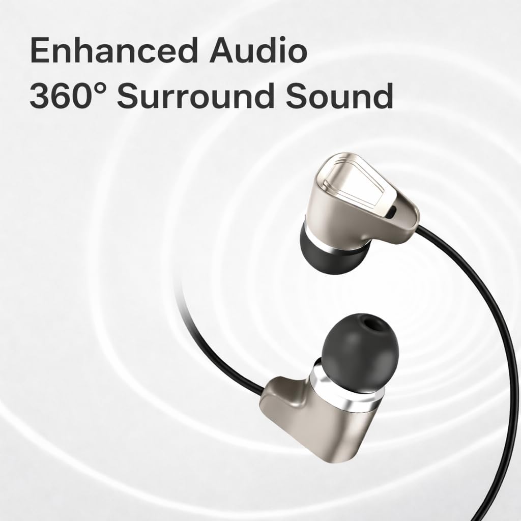 Generic 10mm Wired in-Ear Earbuds with Microphone, Stereo Sound, Bass Driver, Noise Isolating Earphones with Volume