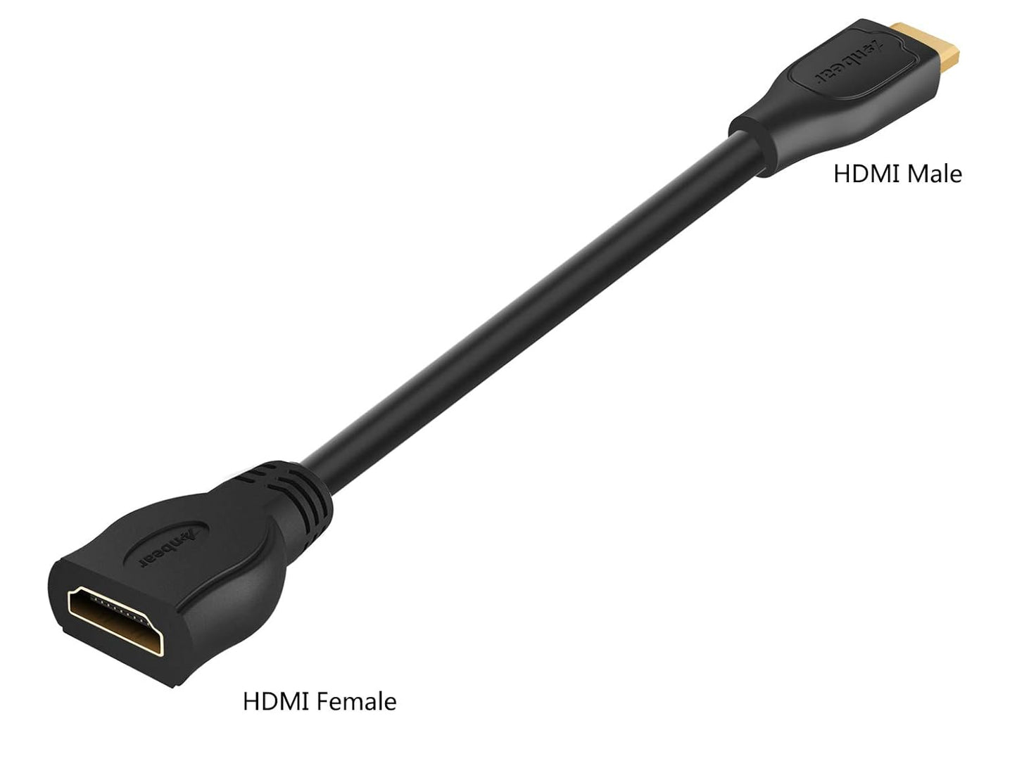 4K 1FT (2 Pack), 4K@60HZ 360, PS5, PS4, HDMI Extension Cable High Speed HDMI Extender (Male to Female) Compatible