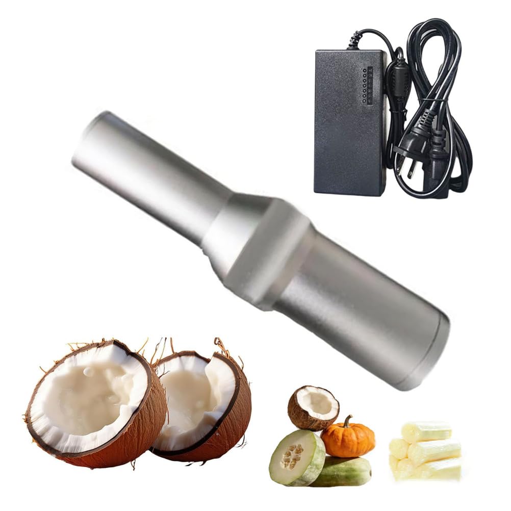 WGFXYBFY Portable Electric Sugarcane Peeler, Stainless Steel Sugarcane/Coconut Peeling Machine, Coconut Cutter Tool, for Coconut/Winter Claw/Taro/Pineapple