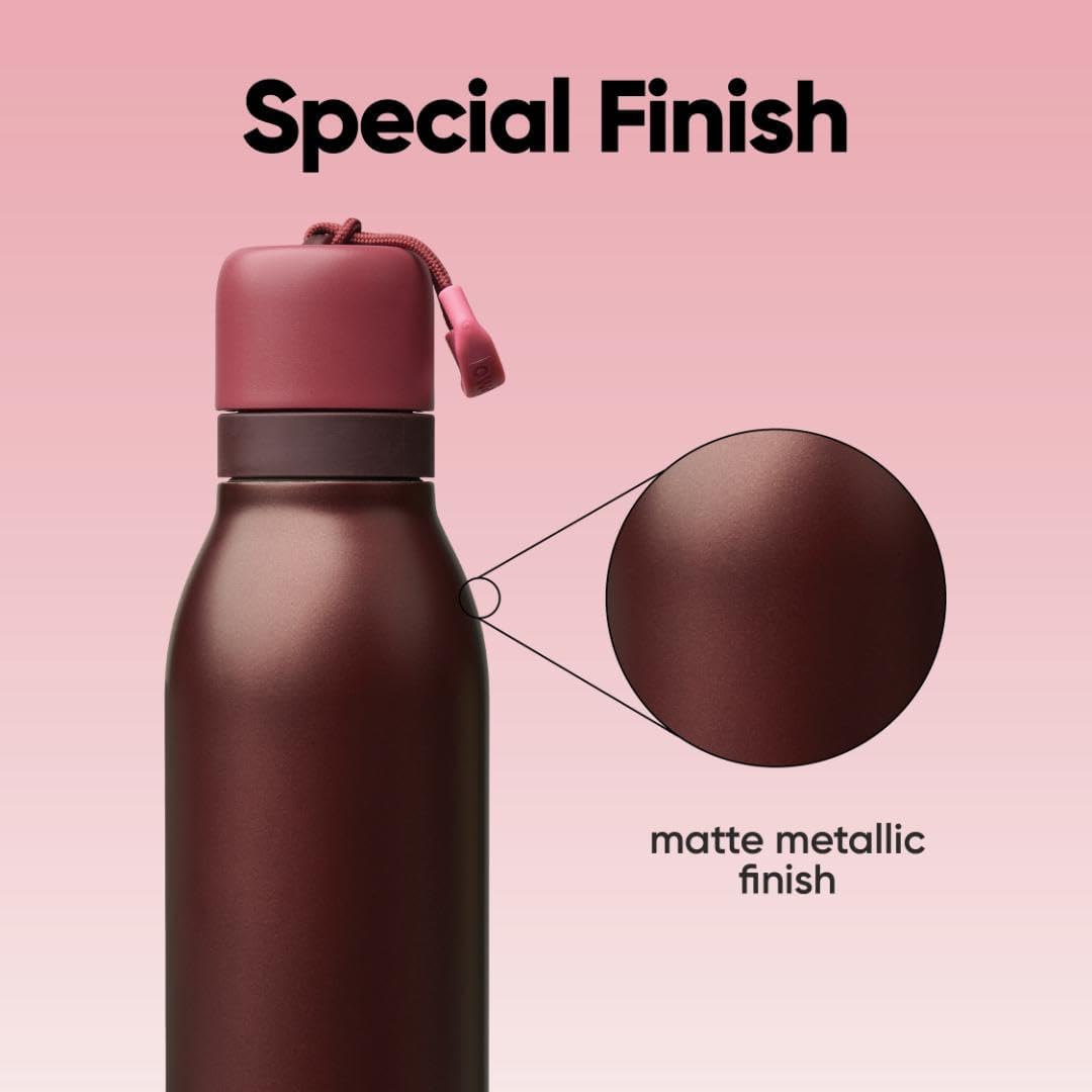 Owala FreeSip Twist Insulated Stainless Steel Water Bottle - BPA-Free, 24 oz, Black Cherry for Sports & Travel