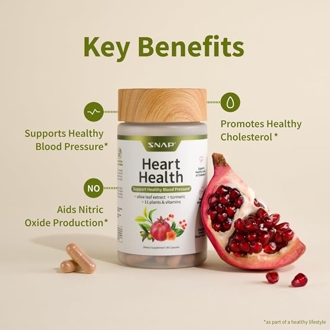 Snap Supplements Heart Health Supplements and Blood Circulation Supplements, 270 Capsules