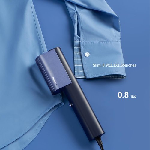 Nesugar G3 Portable Travel Steamer - Fast Heating Handheld Garment Steamer | Lightweight Mini Iron (Navy Blue)