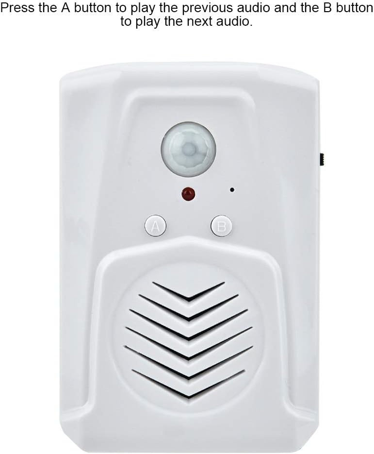 Dioche MP3 4m USB/Battery Powered Motion Sensor Alarm Doorbell - Audio Player with Infrared Induction, Detection