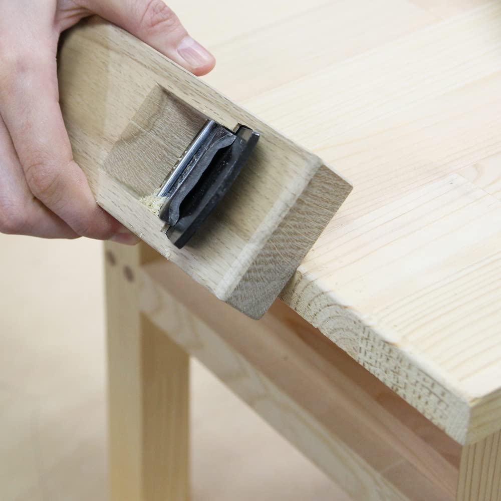 KAKURI Japanese Hand Plane 42mm for Woodworking, KANNA Block Plane Small Hand Planer Tool for Wood Chamfering and Smoothing, 5.9 x 2.1 x 1.6 inches, ECO Oak Body, Made in JAPAN