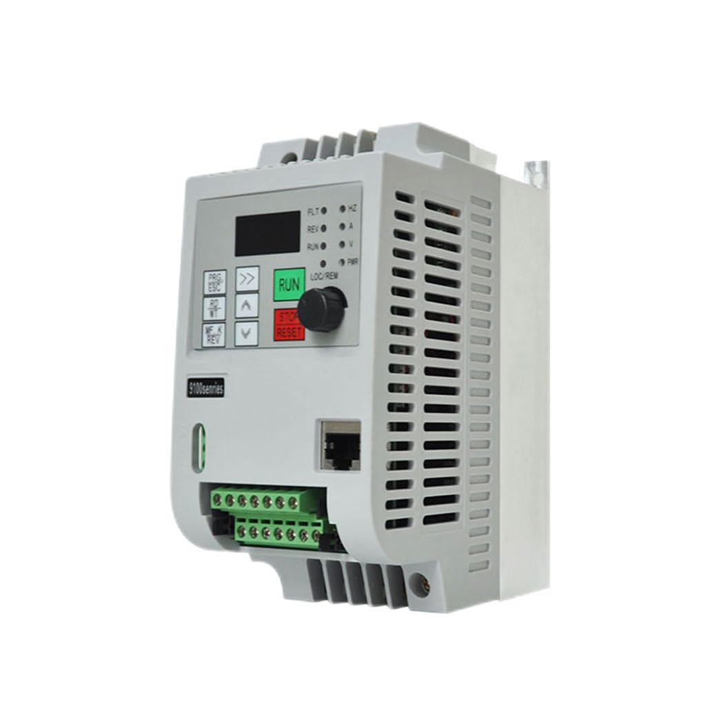 CNweiken Variable Frequency Drive, AC 220V/0.75KW 1.5KW 2.2KW 4KW 5.5KW 7.5KW VFD Inverter Frequency Converter for Spindle Motor Speed Regulation (1 Phase Input and 3 Phase Output) (220V 1.5KW)