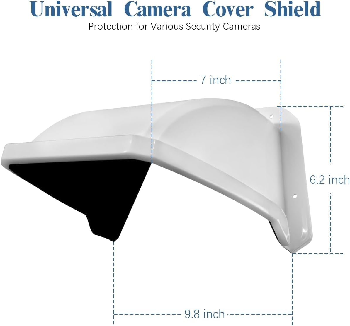 WEILAILIFE Universal Camera Cover Shield Sun Rain, Waterproof Protective Roof for Dome, Bullet Cameras, ABS Plastic
