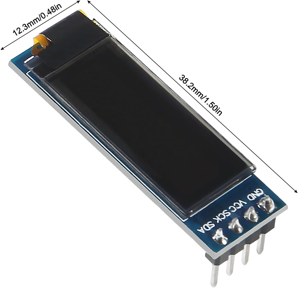 JUZITAO 6PCS I2C 0.91 Inch I2C I2C 3.3V~5V(Blue Display Module OLED Display Module Blue OLED Screen Driver DC Display
