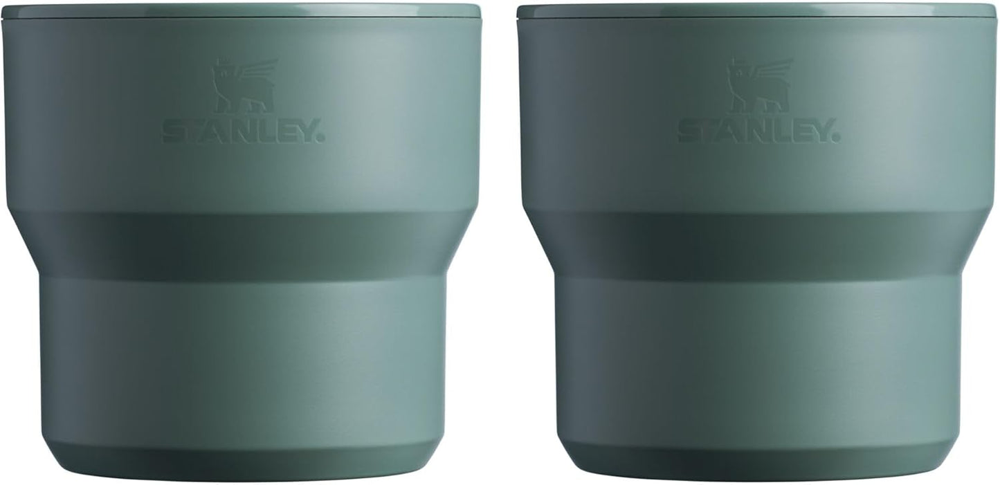 Stanley Wildfare Go 4-Piece Stainless Steel Cook Set - 32 oz Pot with Lid & Foldable Handle | 2 Stacking Cups | BPA-Free Camping Essentials in Shale & Charcoal