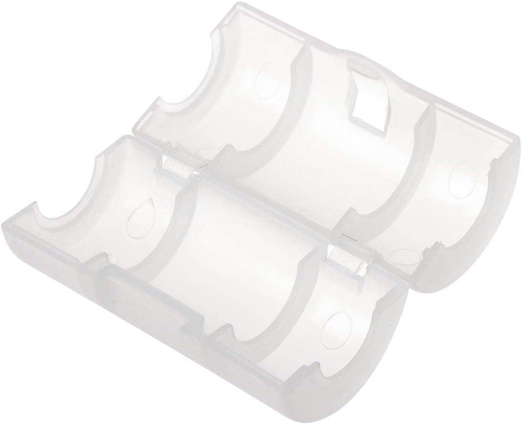 YXQ 16Pcs AA to C Size Battery Adapter Converter Case Spacers Holder Transparent Plastic Protective Container