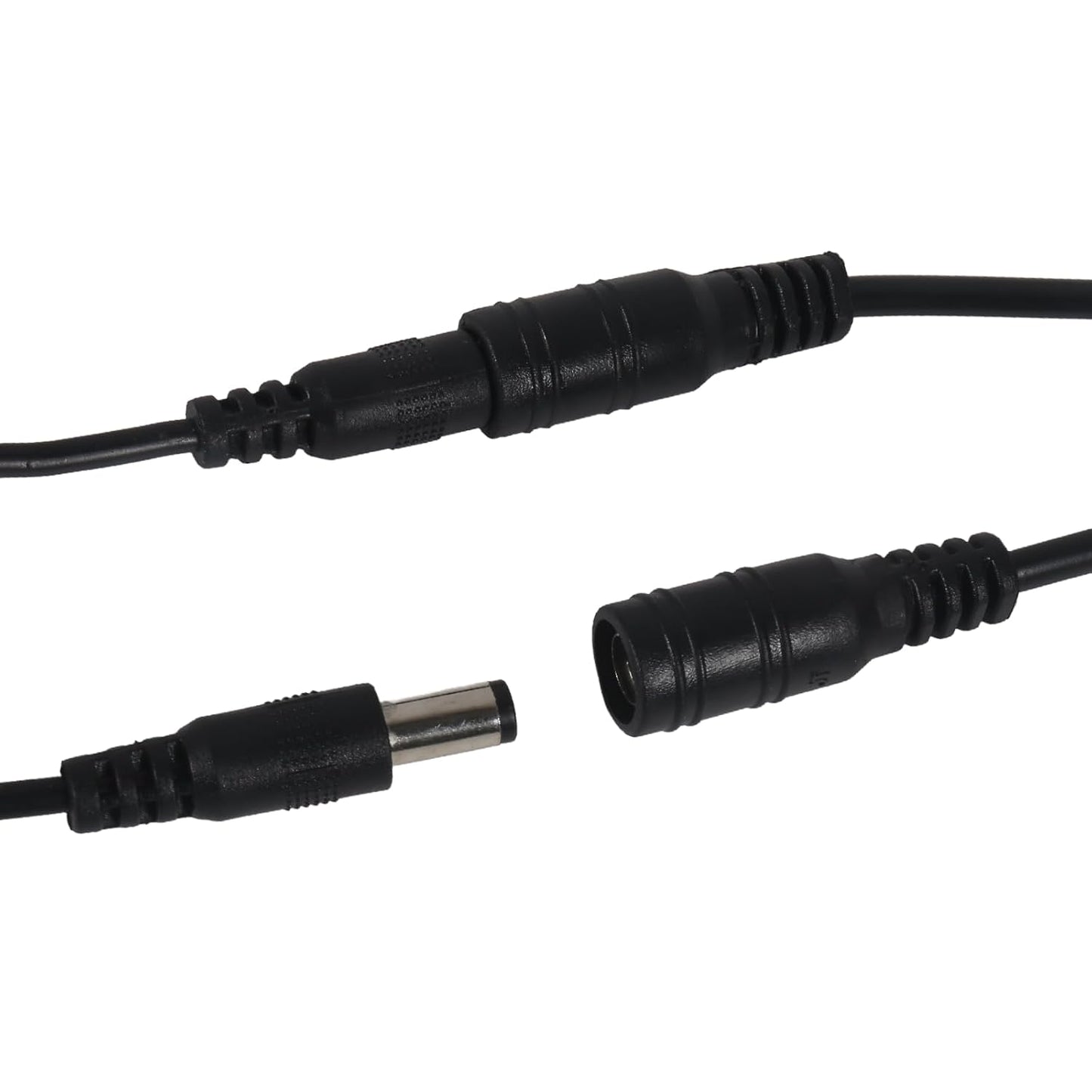 ATNSINC 10Pairs 12v 2.1mm 5.5mm DC Power Cable Male Female Connectors x DC Pigtail Adapter for CCTV Security