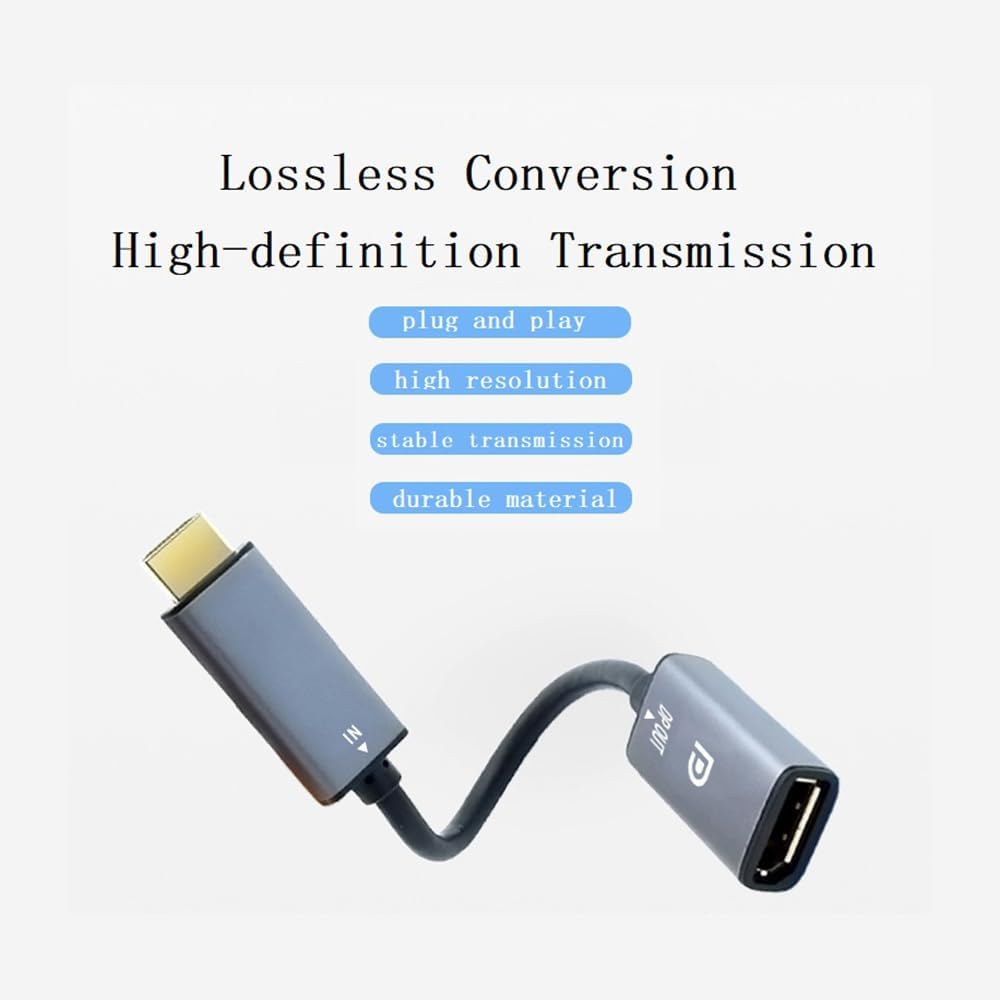 CORN 4K@60Hz PS5/4 One/360 HDMI to DisplayPort Adapter High Speed HDMI Male to DP Female Converter Cable Compatible