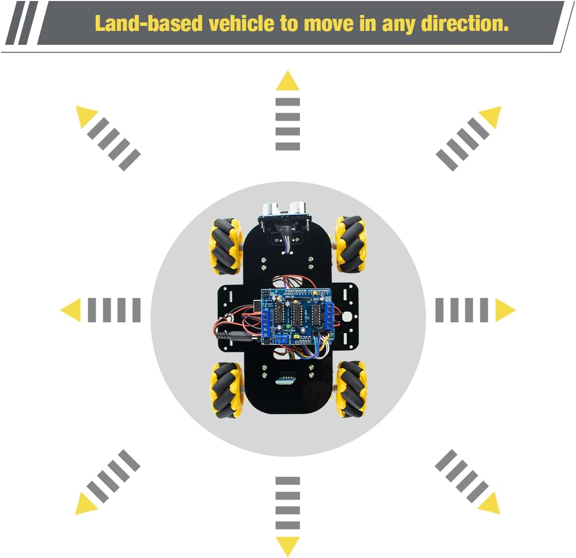 4WD LAFVIN Mecanum Robot Car Kit Smart DIY Project Compatible with Arduino IDE