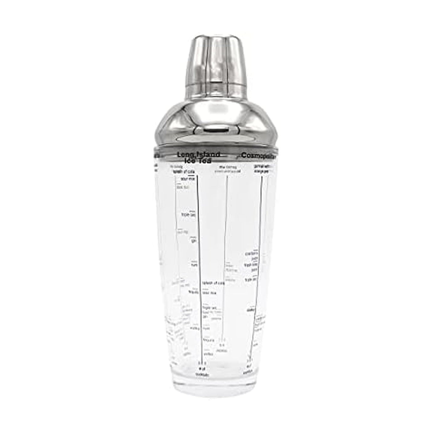 Houdini 24oz Glass Cocktail Shaker, Includes Six Recipes