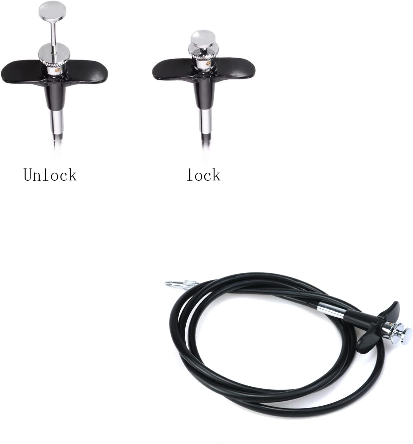 39.4"(100cm) Bulb-Lock Threaded Release Cable Vibration-free Black Shutter Release Cable Shutter Release Cable