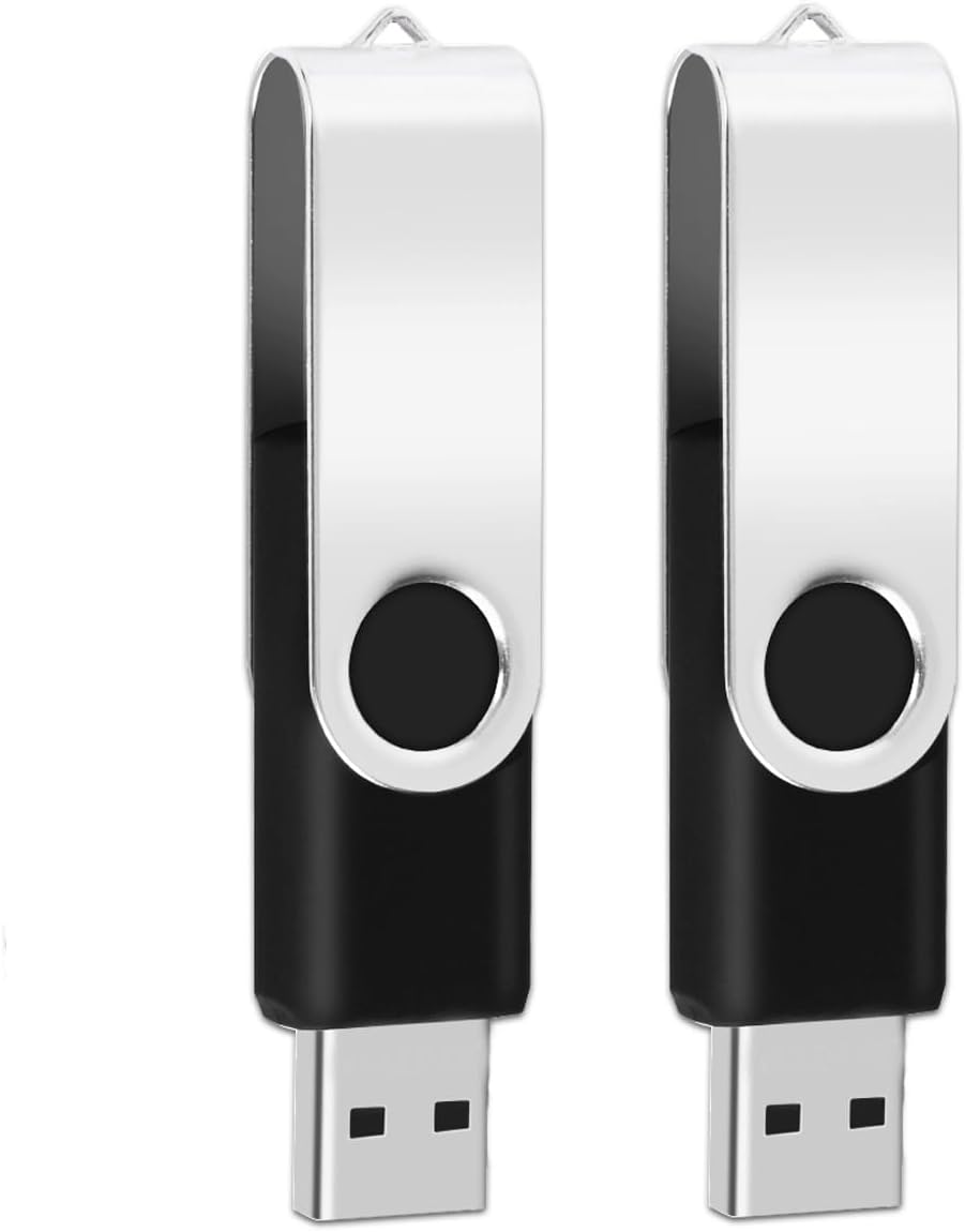 EASTBULL 1GB 1PCS 2.0 USB Flash Drive USB Thumb Drive Swivel USB Stick Bulk Gig Stick Memory Stick Metal Thumb Drives