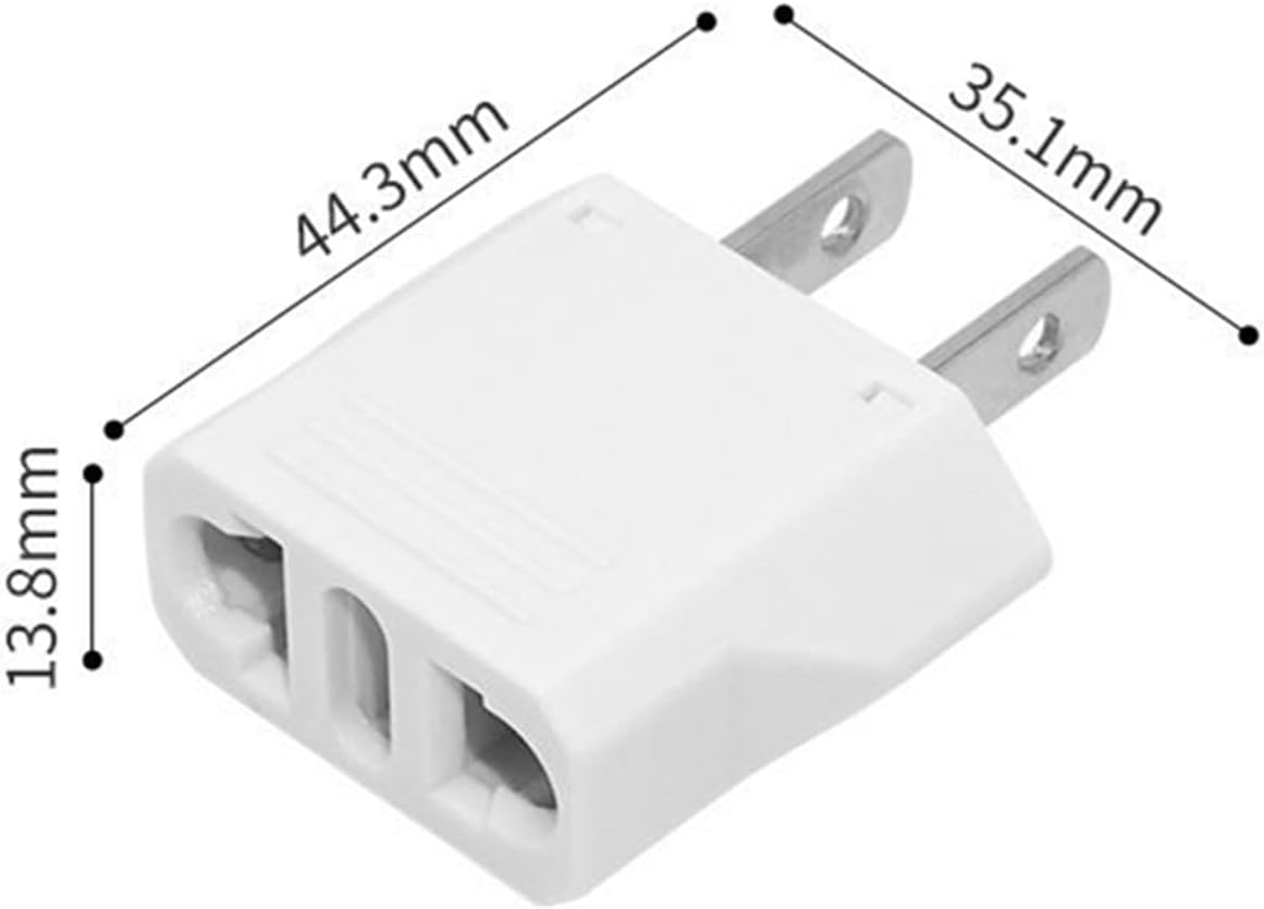 ALINNA 2 Pack 6A 100-250V, GRLRCR US Plug Adapter, EU AU CN to US America Travel Plug Adapter AC Outlet Power
