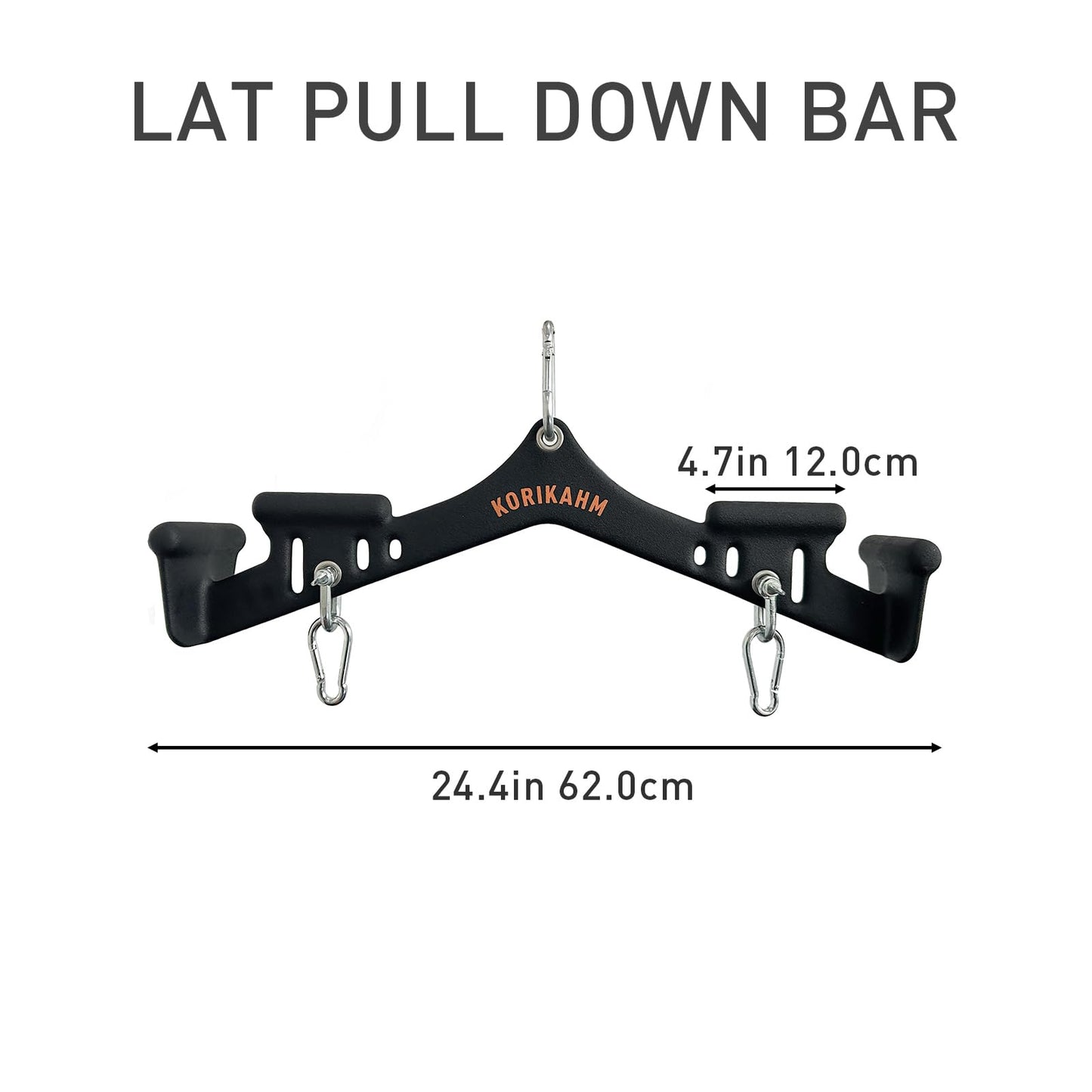 KORIKAHM Multi-Grip LAT Pulldown Attachments, LAT Pull Down Bar, Cable Machine Attachment for Back Muscles Training, Tricep Strength Training Bars Gym Handles for Home Gym Fitness (KOR04)
