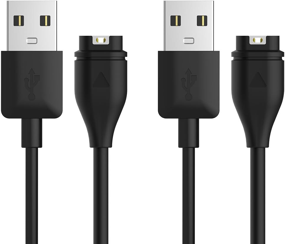 2 Pack 1M TUSITA Charger Cable Compatible with Garmin Watch