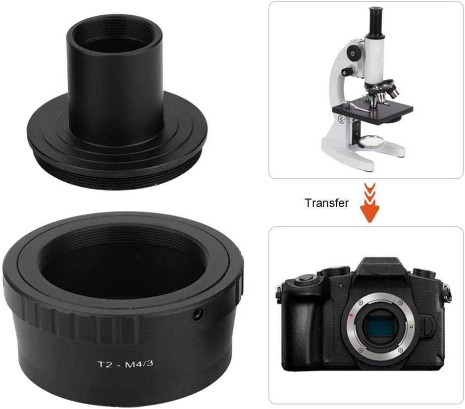 Bindpo T2-M4/3 M42 23.2mm M4/3 Microscope Adapter with Thread, Converter for T Mount Microscope Eyepiece to for Mount