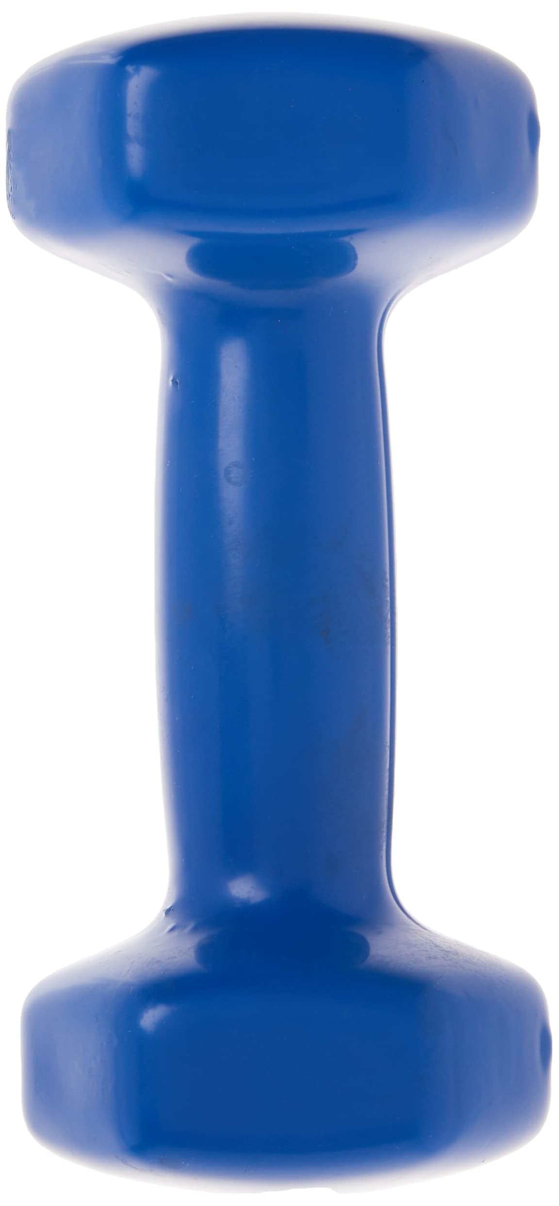 CanDo Vinyl Coated Dumbbell Blue 5 lb Single 1pc Handheld Weight for Muscle Training and Workouts, Color Coded Anti-Roll Home Gym Equipment, Beginner and Pro…