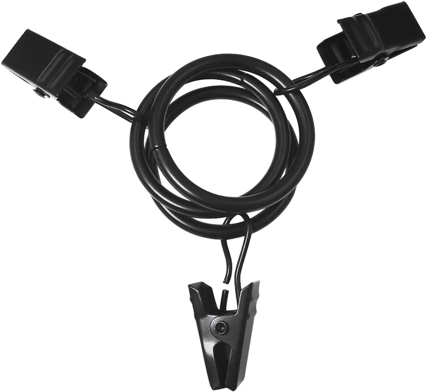 Skiennix 44 Pack Metal Curtain Rings - Durable Drapery Clips with 1-Inch Inner Diameter, Black