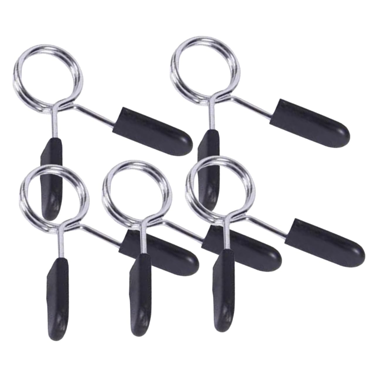 5pcs Barbell Spring Clip Collars, 1.18In Weight Lifting Clamps, Dumbbell Collar Spring Clips for Gym, Powerlifting, Cross Fit, Weightlifting