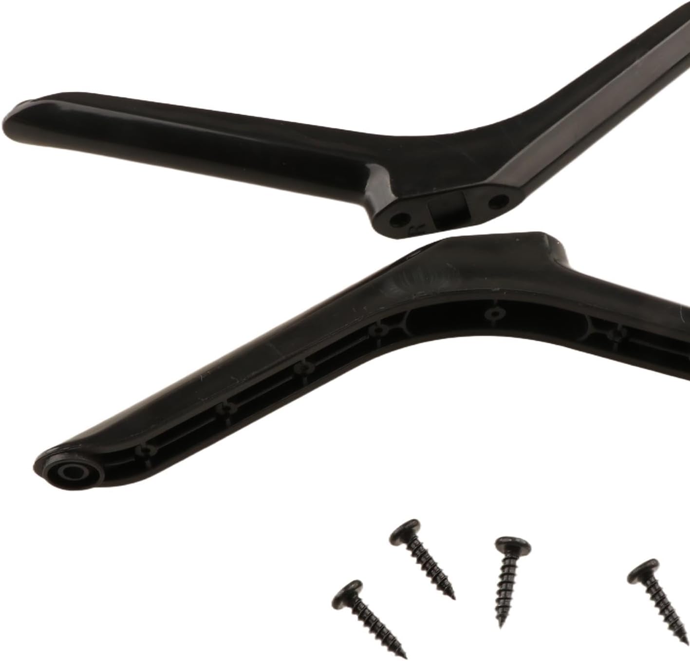 ZGUZMCMK 2 19cmx5cmx1.6cm Pieces Tabletop TV Stand Base Table Top TV Legs Simple Assembly