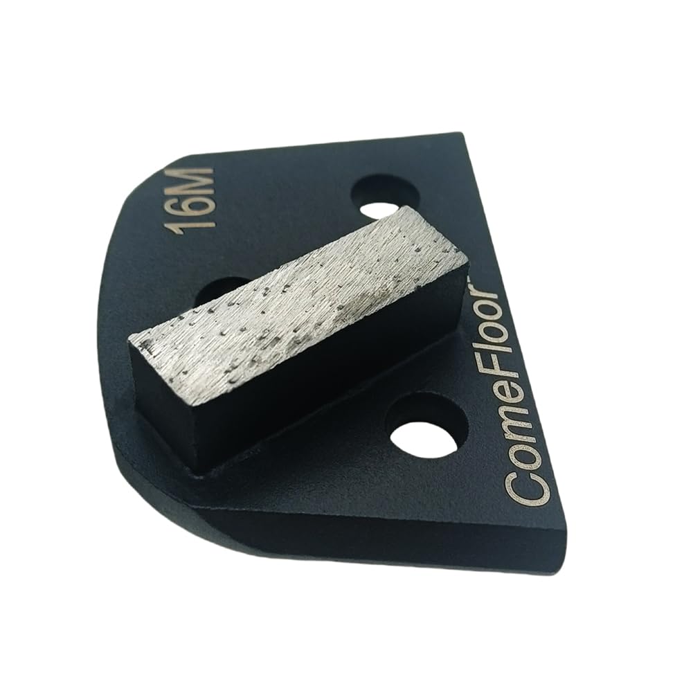 Concrete Floor Grinding Disc, Diamond Metal Grinding Shoes for Concrete Preparation & Thin Epoxy Remove, Compatible with Lavina Onfloor Grinders, Single Bar 16 Grit Medium Bond, Pack of 9