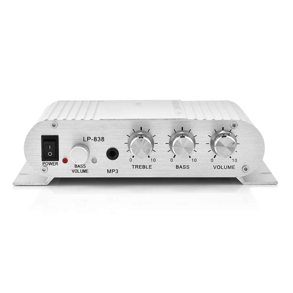 2x15W 20W 2.1CH MP3 MP4 Audio Power Amplifier, + Hi-Fi HiFi Stereo Subwoofer Amp Home Bass Audio Power Amplifier