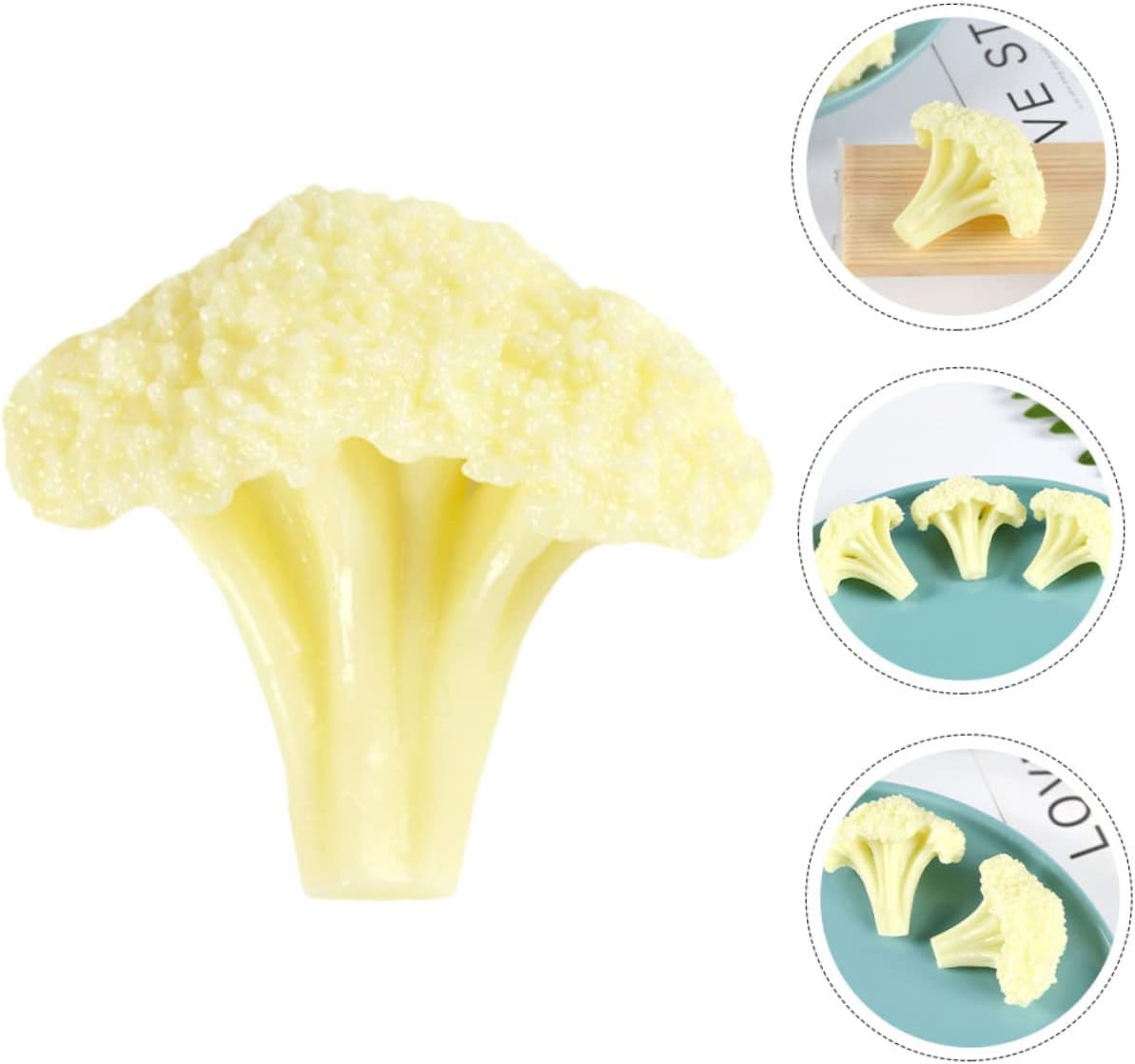 Lifelike Broccoli Slice Model - Realistic Fake Food Display