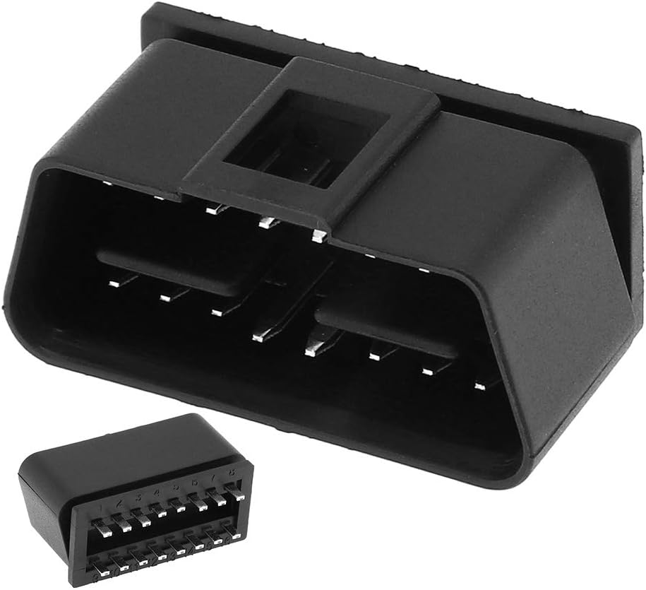 Generic 24V 16Pin OBD-II Square Hole Male Extension Opening Cable Car Diagnostic Interface Connector Plug