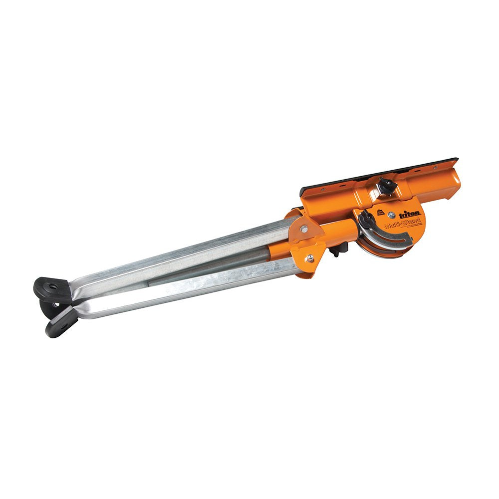 Triton MSA200 Adjustable Roller Stand for Woodworking - Heavy Duty Support Stand with 220lb Capacity, Table Saw Outfeed Roller, Swivel Head & Wide Tripod Base for Power Tools & Work Stand
