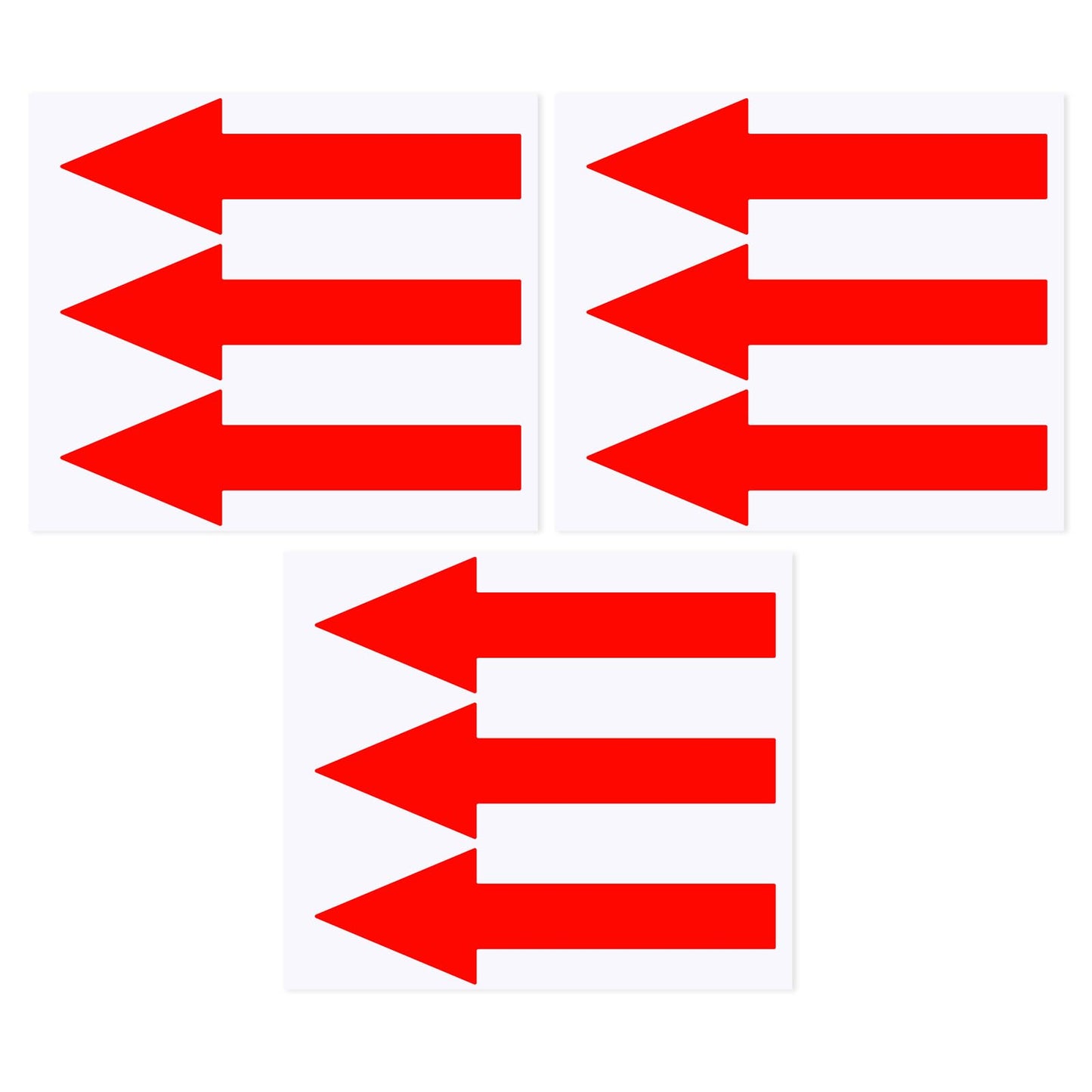 9 Pcs Red Arrow Stickers for Signs Directional Sign Arrows Decals Adhesive Arrow Sign Sticker Waterproof Floor Road Instruction Arrow Marking Stickers PVC Wall Marking Arrow Signs