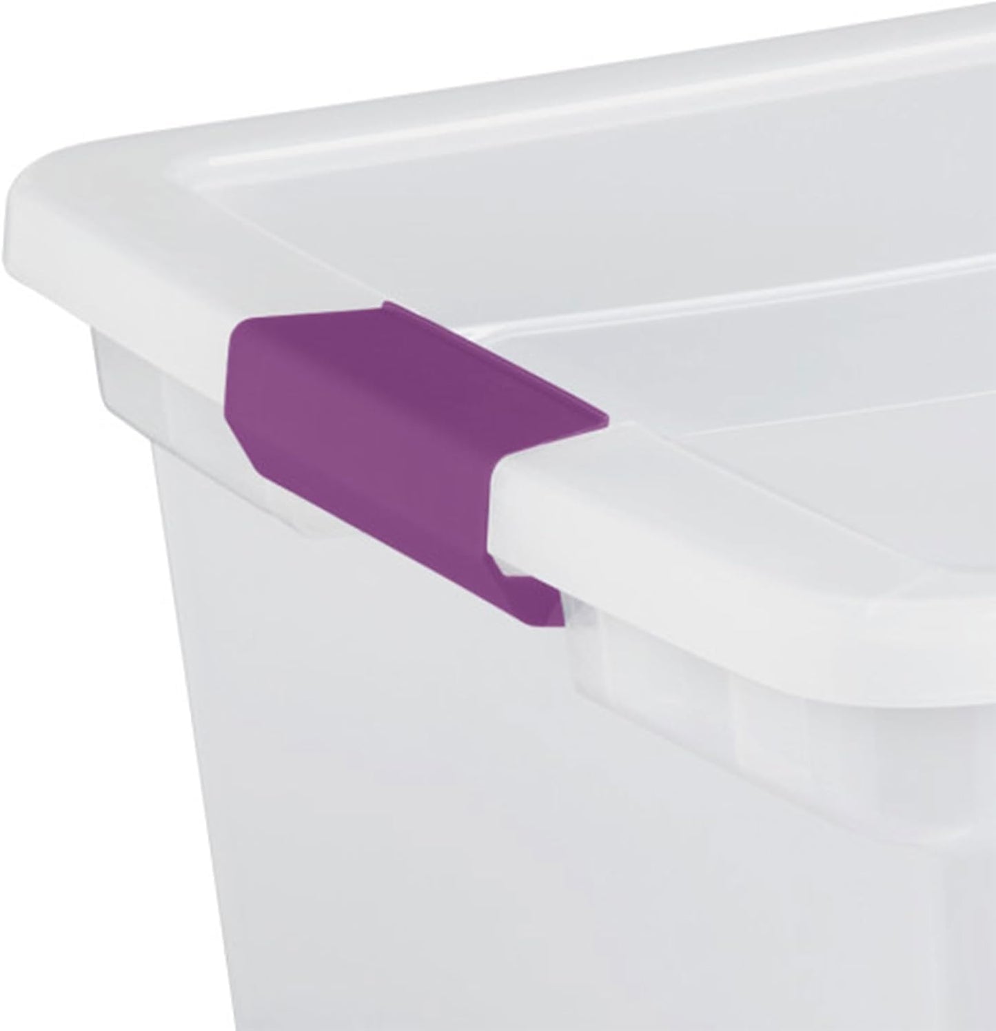 Sterilite 6 Pack ClearView Latch Box - Stackable 66 Quart Plastic Organizer Bins for Home Storage