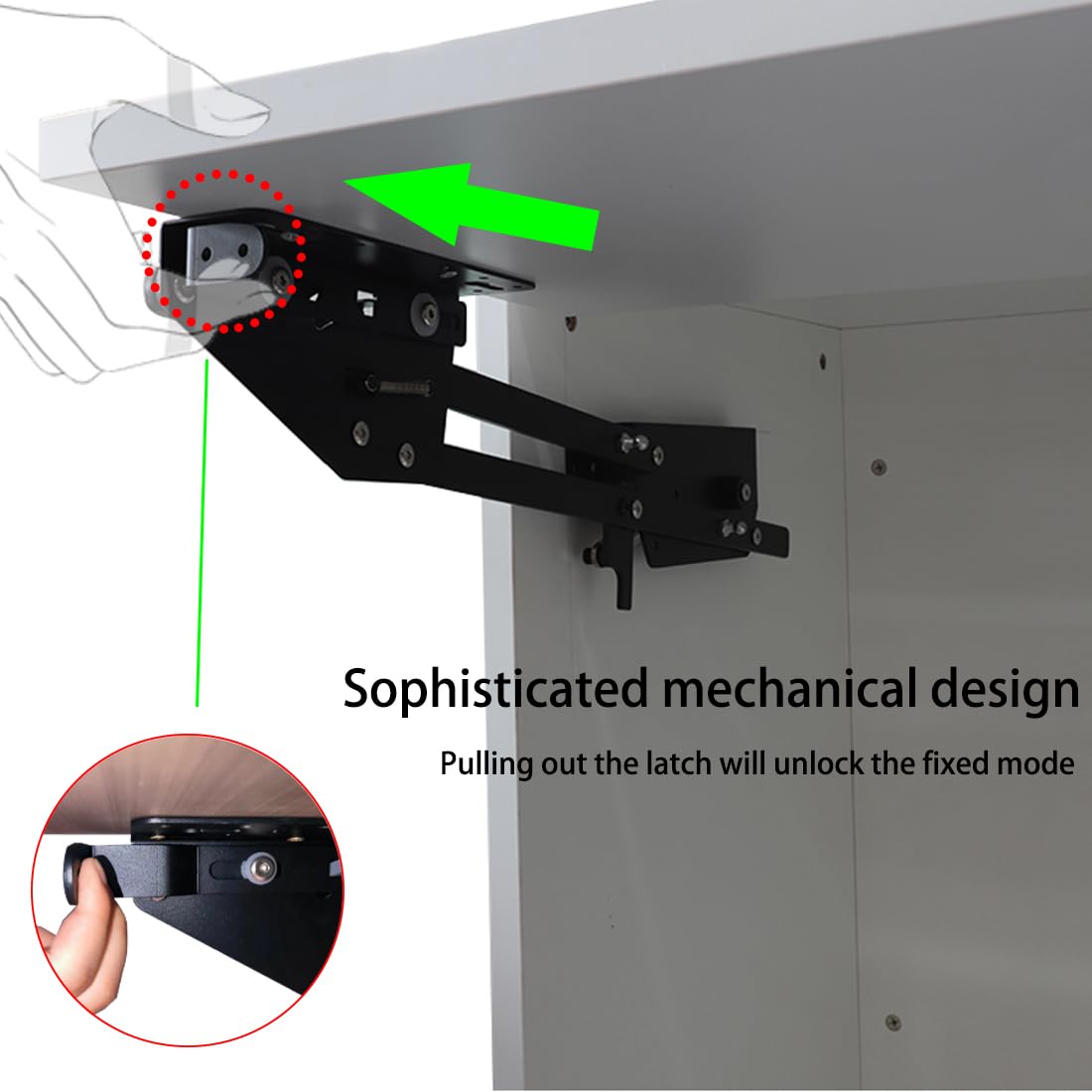 Mixer Lift for Cabinet，Appliance Lift for cabinet-Soft Close Heavy Duty Kitchen Appliance storage lifting system，with Locking Mechanism，Max load 50lb.