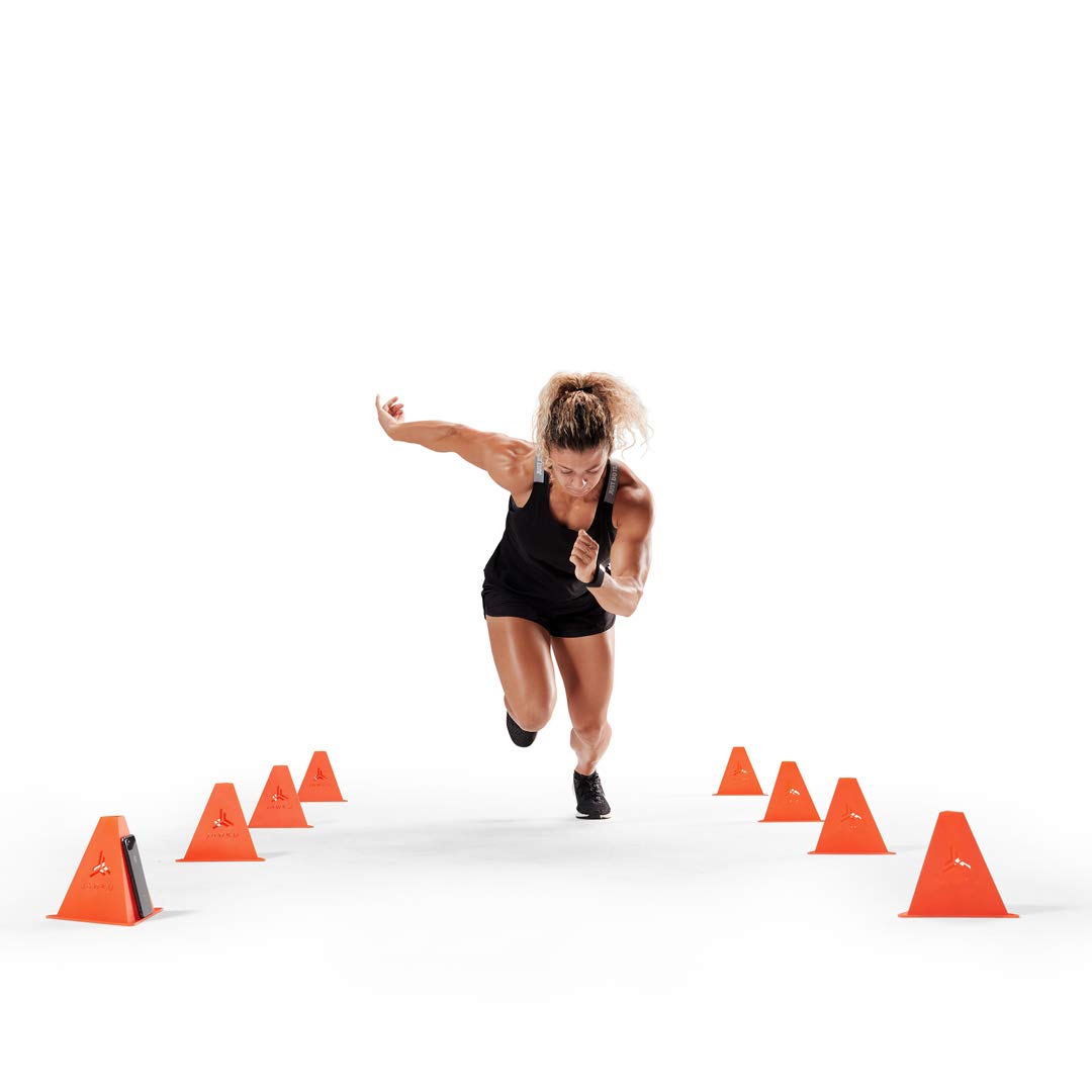 JAWKU Speed Cones Training System for Agility, Speed, Drills and Athletic Sports Training, 10 Cones