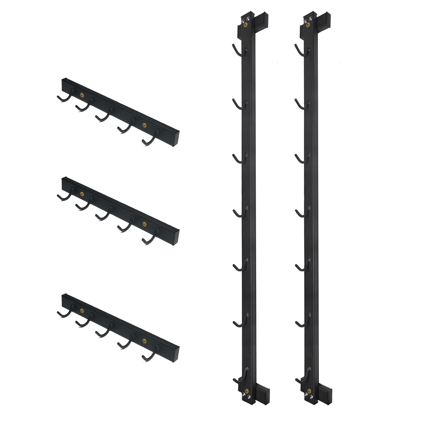 BLUSLM Wall Mounted Lat Pull Down Bar Organizer with Hooks, Home Gym Storage Rack for Lat Pulldown Attachments, Cable Attachments Rack for Gym Accessories (Cable Attachment Rack2)