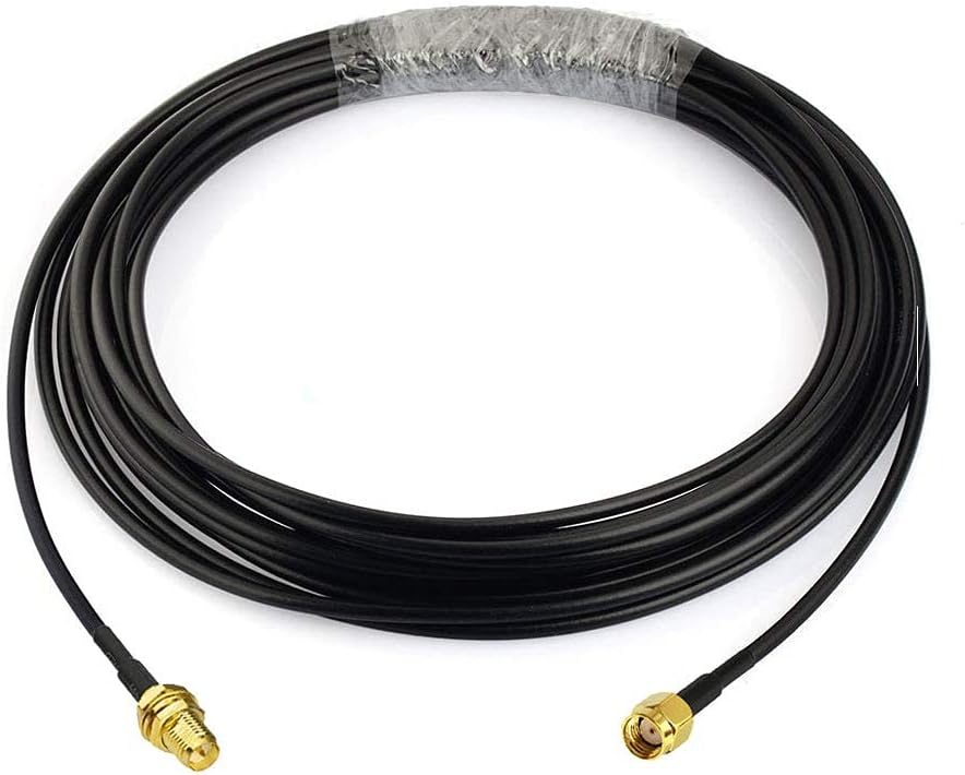 RG174 20 Bingfu RP-SMA Male to RP-SMA Female Bulkhead Mount WiFi Antenna Extension Coaxial Cable feet for WiFi Router