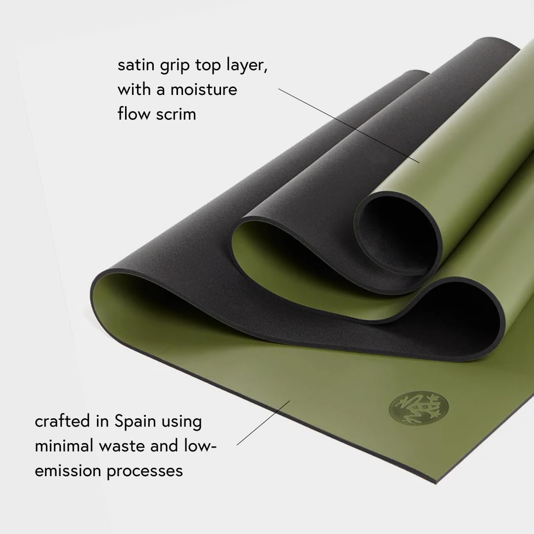 Manduka GRP Adapt Yoga Mat 71" - 5mm | Ultimate Grip | Sweat Ready for Any Style of Yoga | 71 x 24 inches | Jet Black