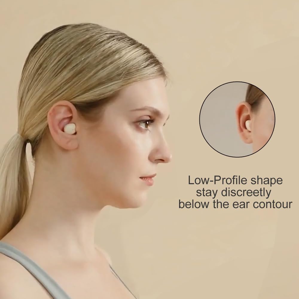Z1, Extra-Small Wireless Earbuds for Small Ears Semi-in Ear Bluetooth Invisible Headphones, Low-Profile & Lightweight