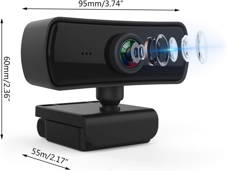 BaoFufc 2040x1080P 2K Webcam with Microphone for Desktop Laptop Computer Meeting Streaming Camera USB Cover