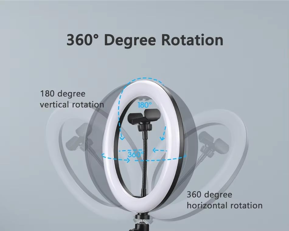 ThtRht 10'' 1/4 Ring Light Replacement Parts USB Switch Phone Holder Screw Joint Without Tripod Stand for Photography